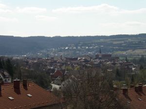 Ausblick vom Haus Schauppstraße Wohnungsbaugenossenschaft Hammelburg eG